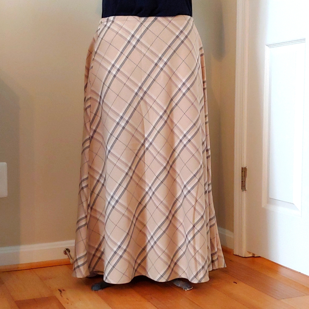 Long plaid skirt